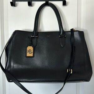 Ralph Lauren Large Black Tote/Work Bag